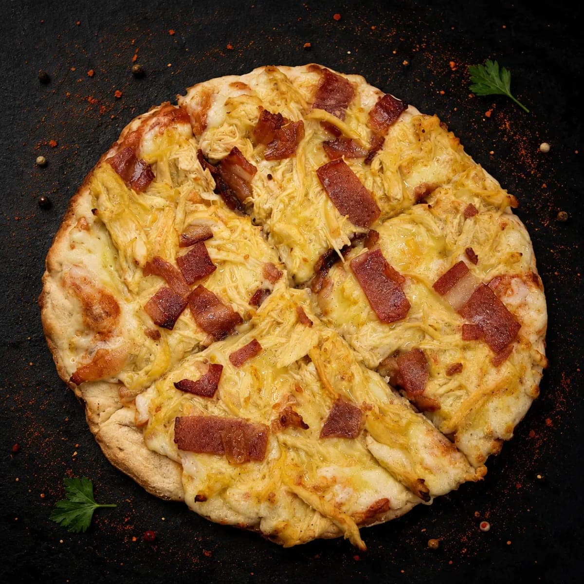 Pizza Pollo Miel Mostaza
